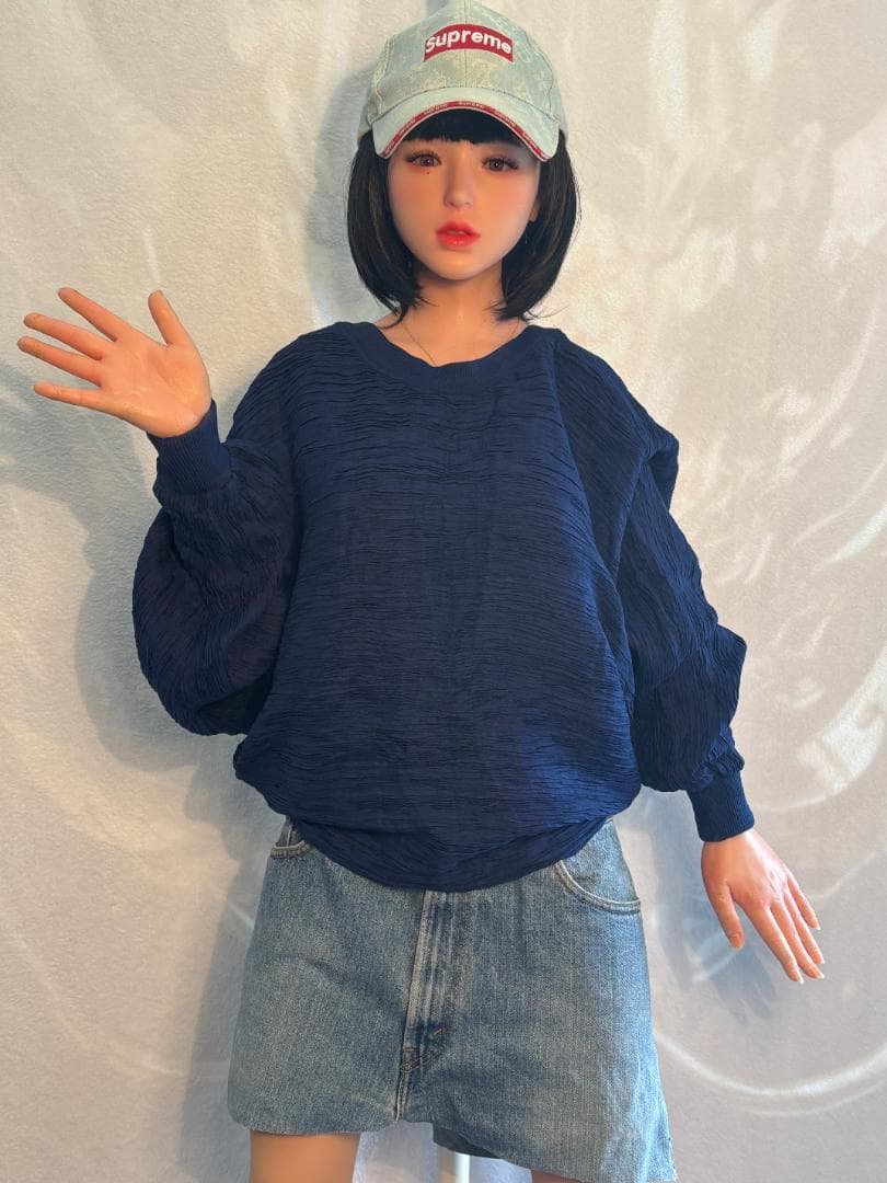 ISSEY MIYAKE　ツヤなしプリーツ加工 オーバーサイズ トップス ブルー