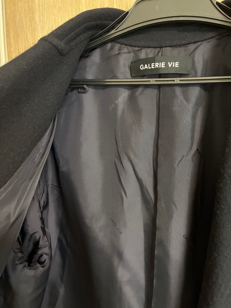 トゥモローランド　ギャルリーヴィー　メルトン　ネイビー　ウール　カシミヤ　コート