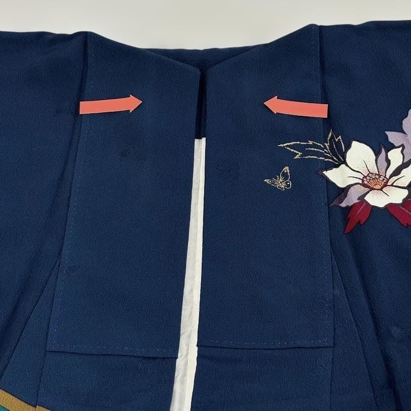 ゆりのはな　森英恵　HANAE MORI　本振袖　京友禅金彩加工　正絹　J703