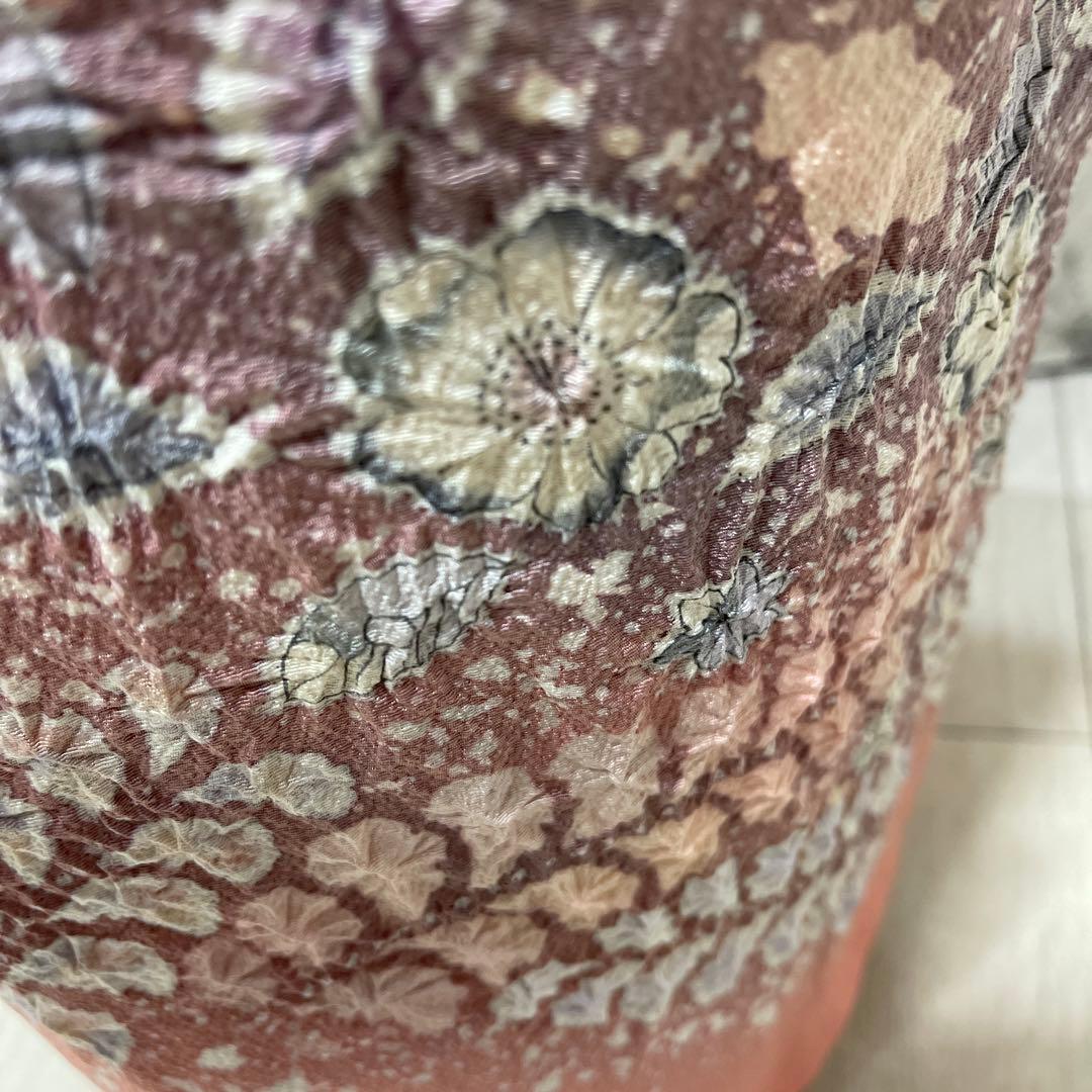 すももも子様正絹【上質辻ヶ花】ピンク　美品