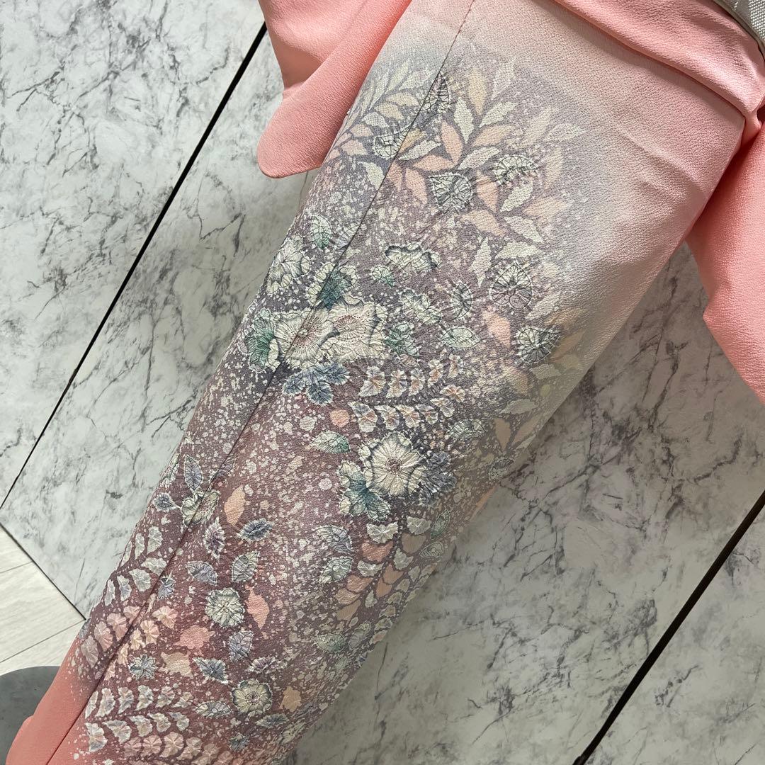 すももも子様正絹【上質辻ヶ花】ピンク　美品