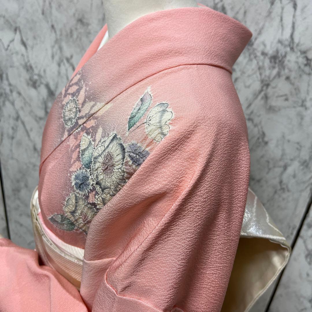 すももも子様正絹【上質辻ヶ花】ピンク　美品