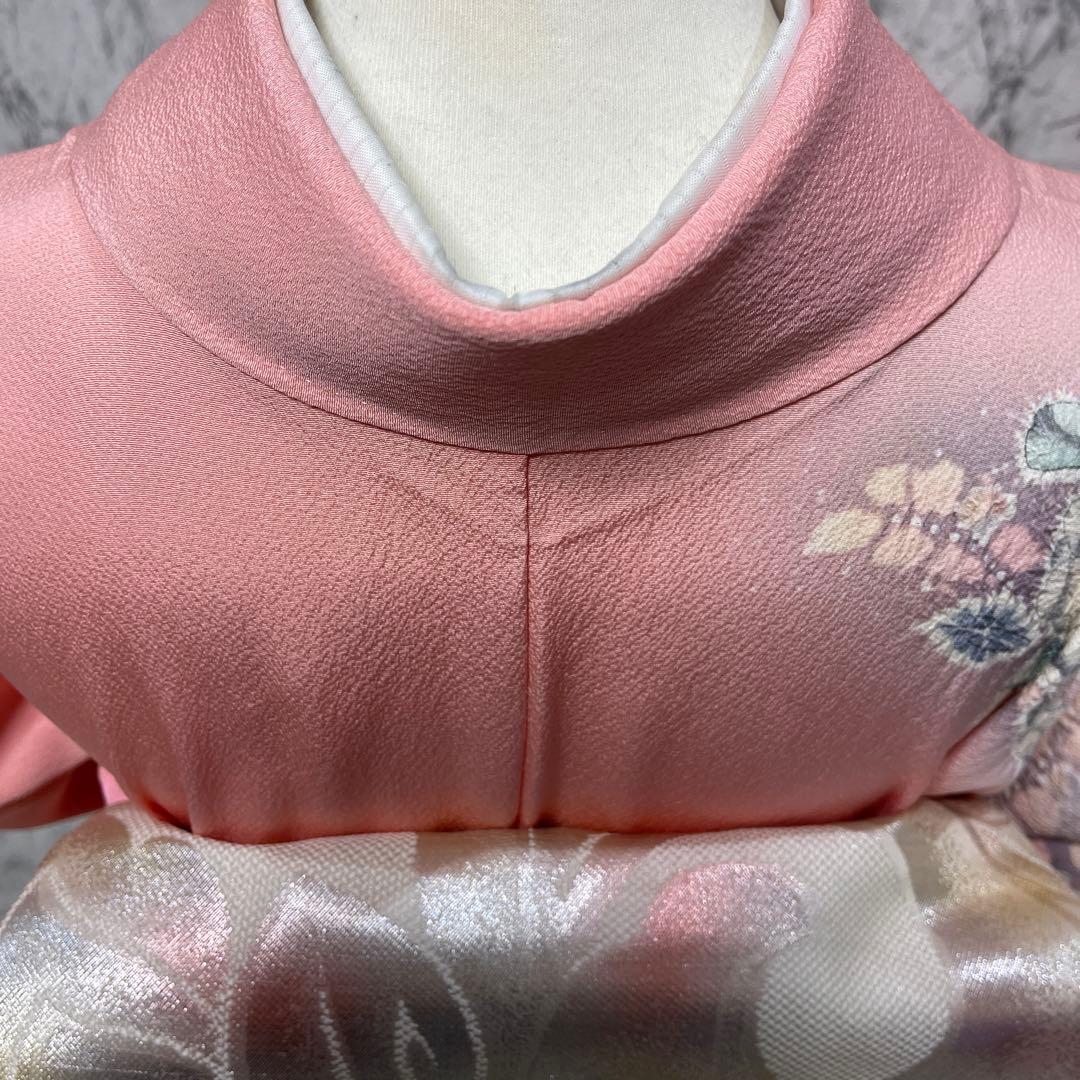 すももも子様正絹【上質辻ヶ花】ピンク　美品