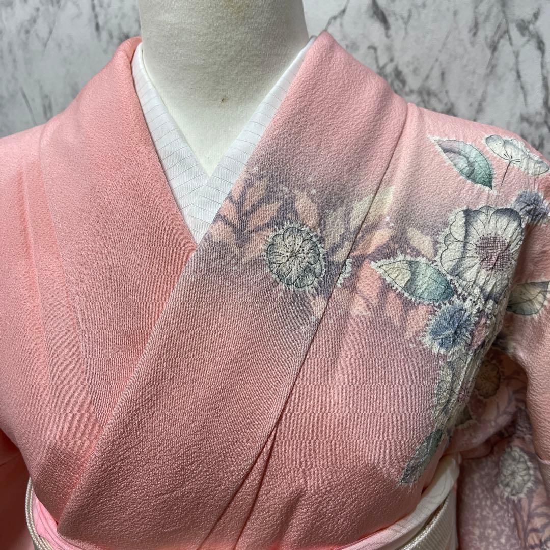すももも子様正絹【上質辻ヶ花】ピンク　美品