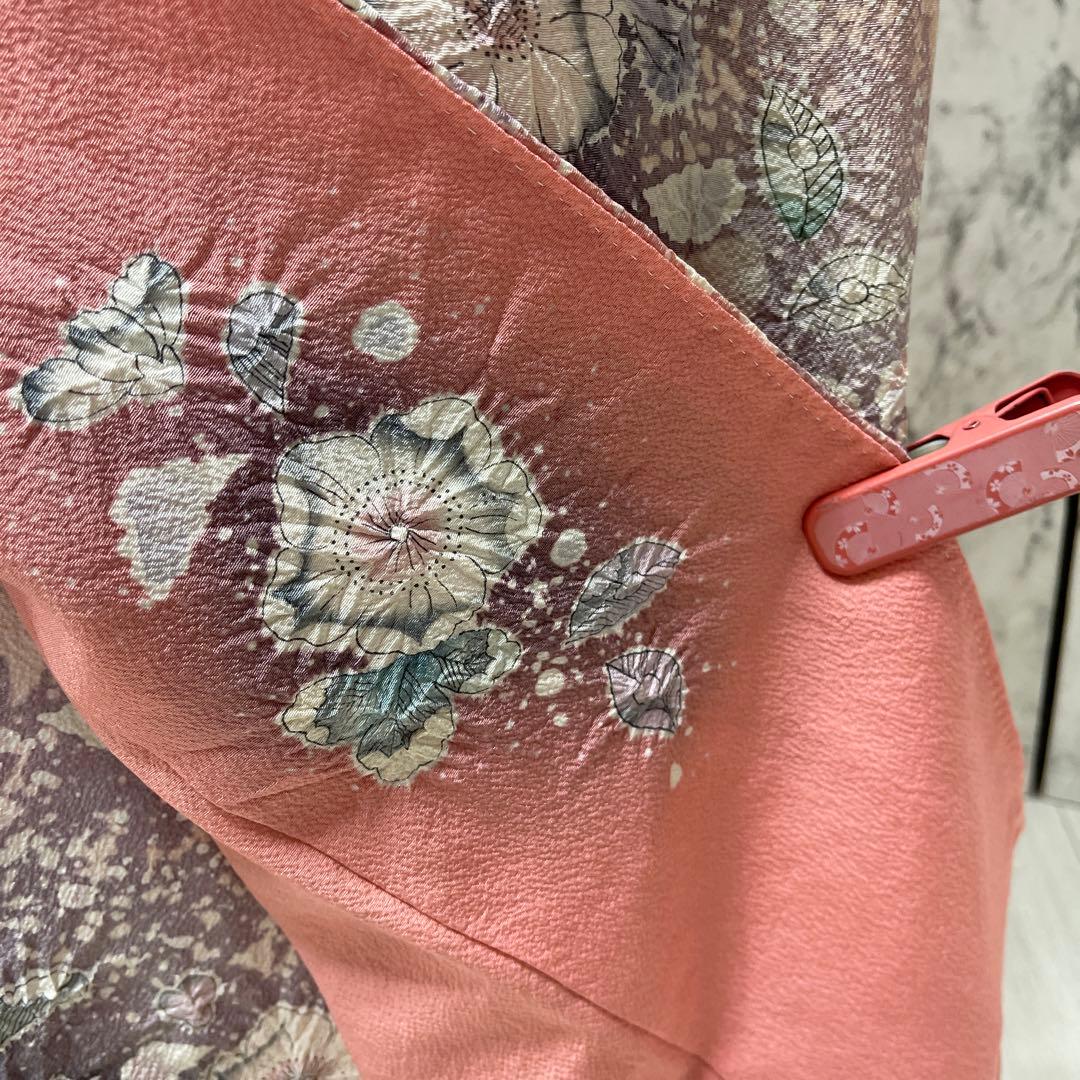 すももも子様正絹【上質辻ヶ花】ピンク　美品