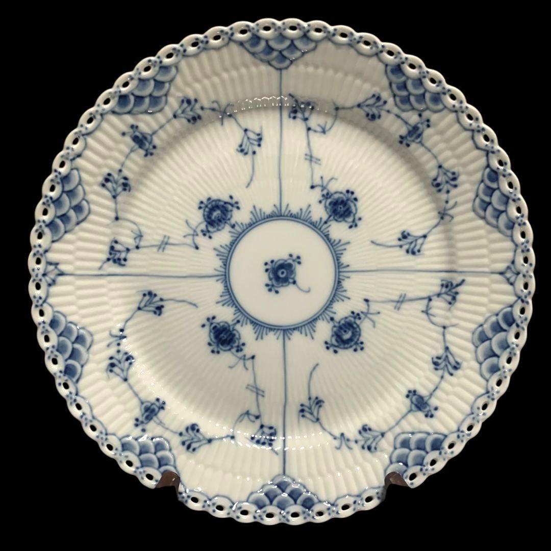 ロイヤルコペンハーゲン ブルーフルーテッド フルレース プレート 3枚セット