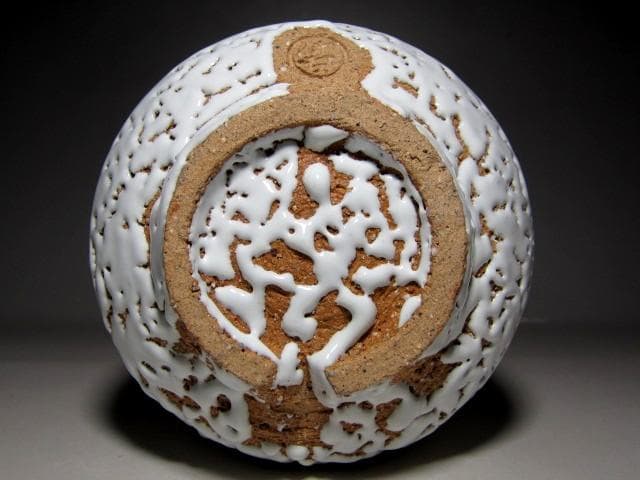 ＜お値引中＞十一代 三輪休雪 萩白茶碗「春雲」表千家十四代 而妙斎花押　m131