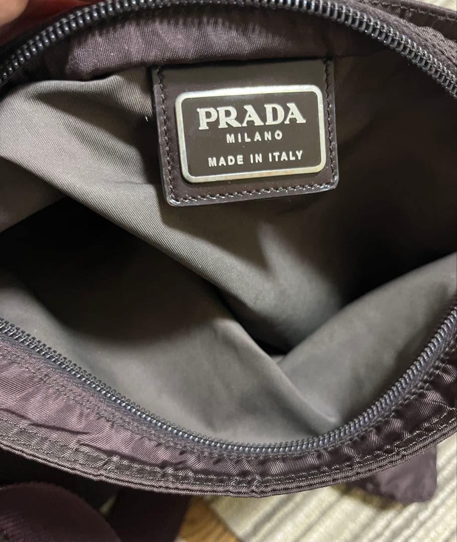 PRADA プラダ　テスート　ナイロンショルダーバッグ　パープル
