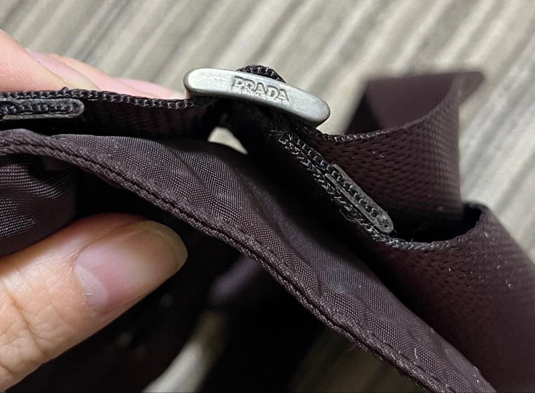 PRADA プラダ　テスート　ナイロンショルダーバッグ　パープル