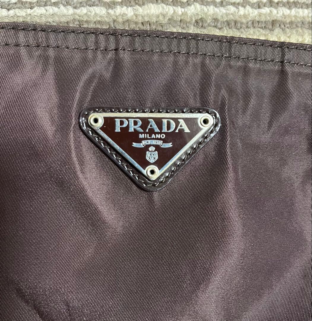 PRADA プラダ　テスート　ナイロンショルダーバッグ　パープル