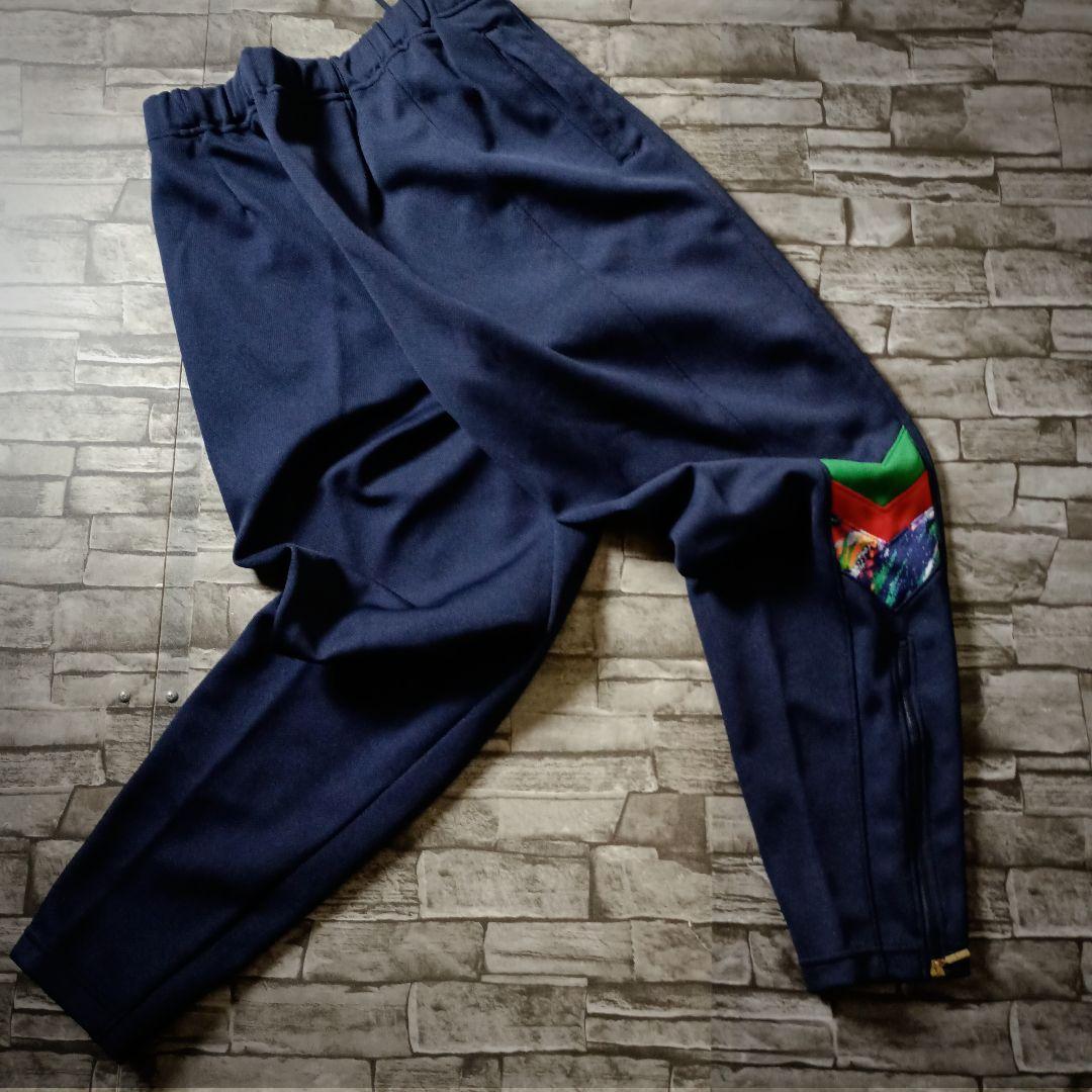 美品80ｓ90ｓ☆デサントアディダスジャージセットアップ 刺繍ロゴ 3ライン