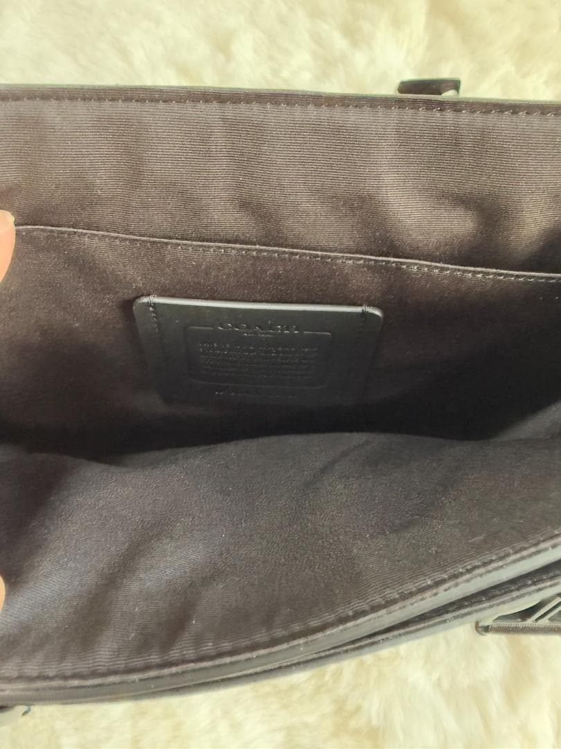 カズCOACH メッセンジャー クロスボディ シグネチャー レザーブラック