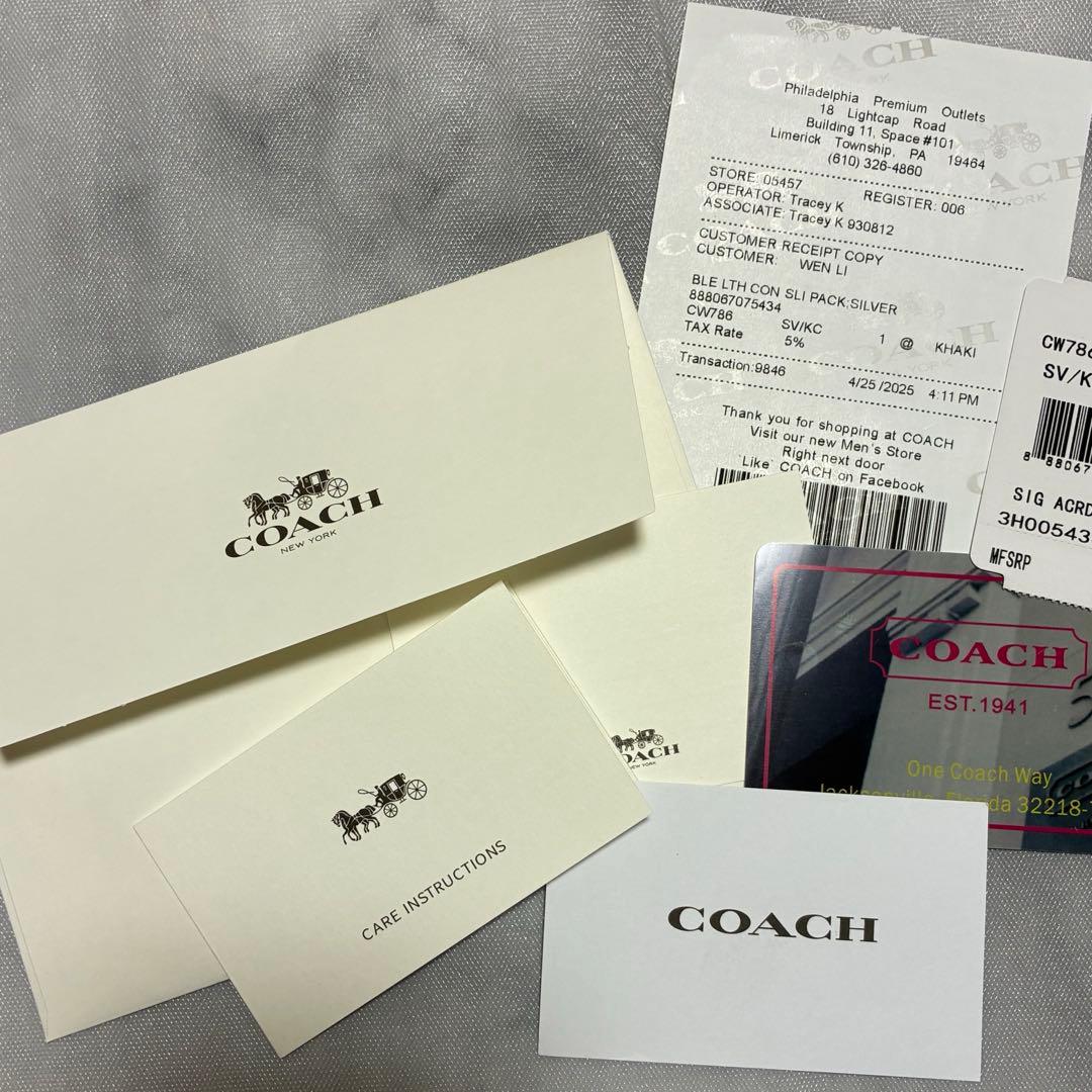 レア✨新品✨ COACH コーチ 二つ折り財布 シグネチャー ライトブラウン