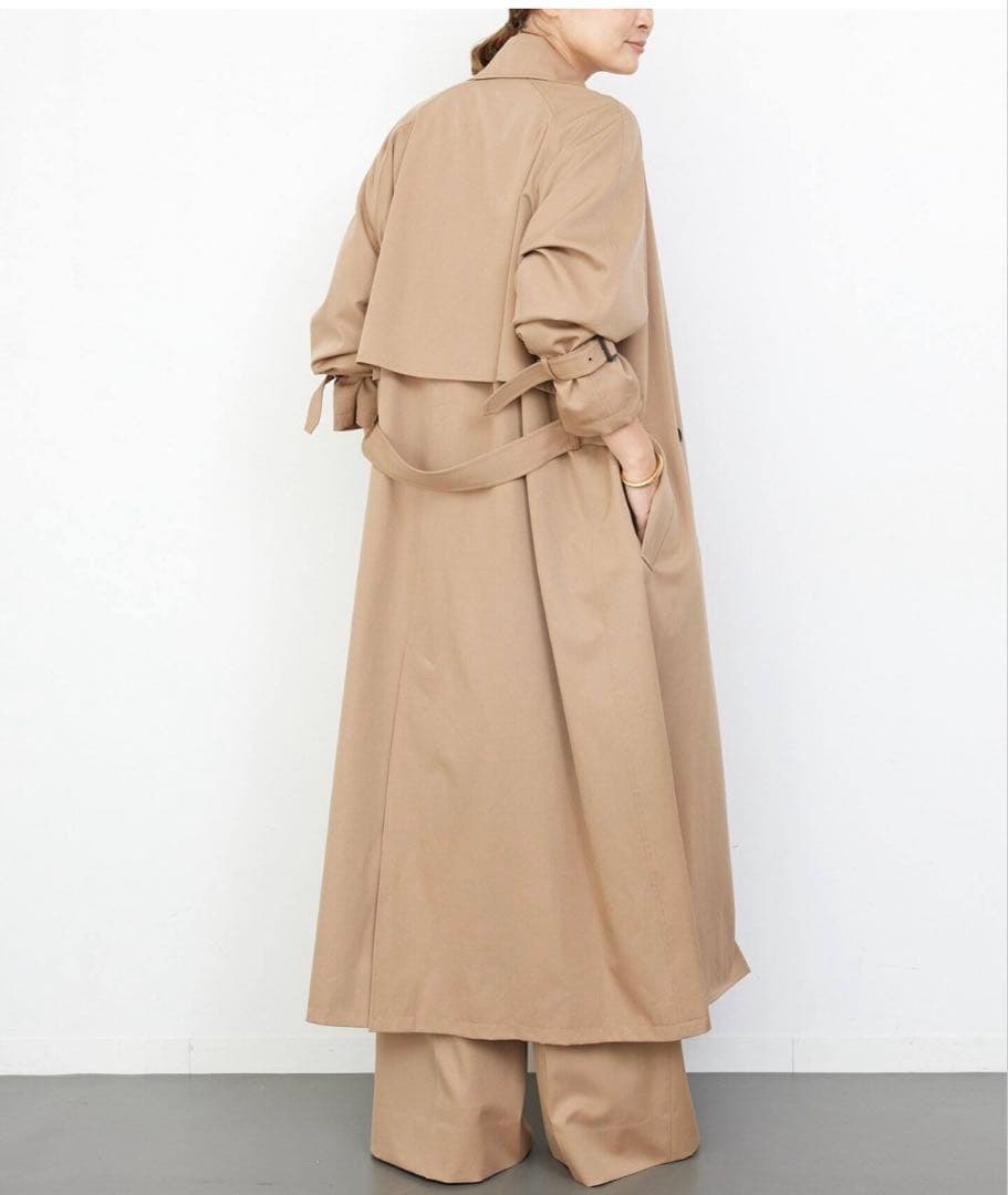 ドゥーズィエムクラス　ウールギャバトレンチコート