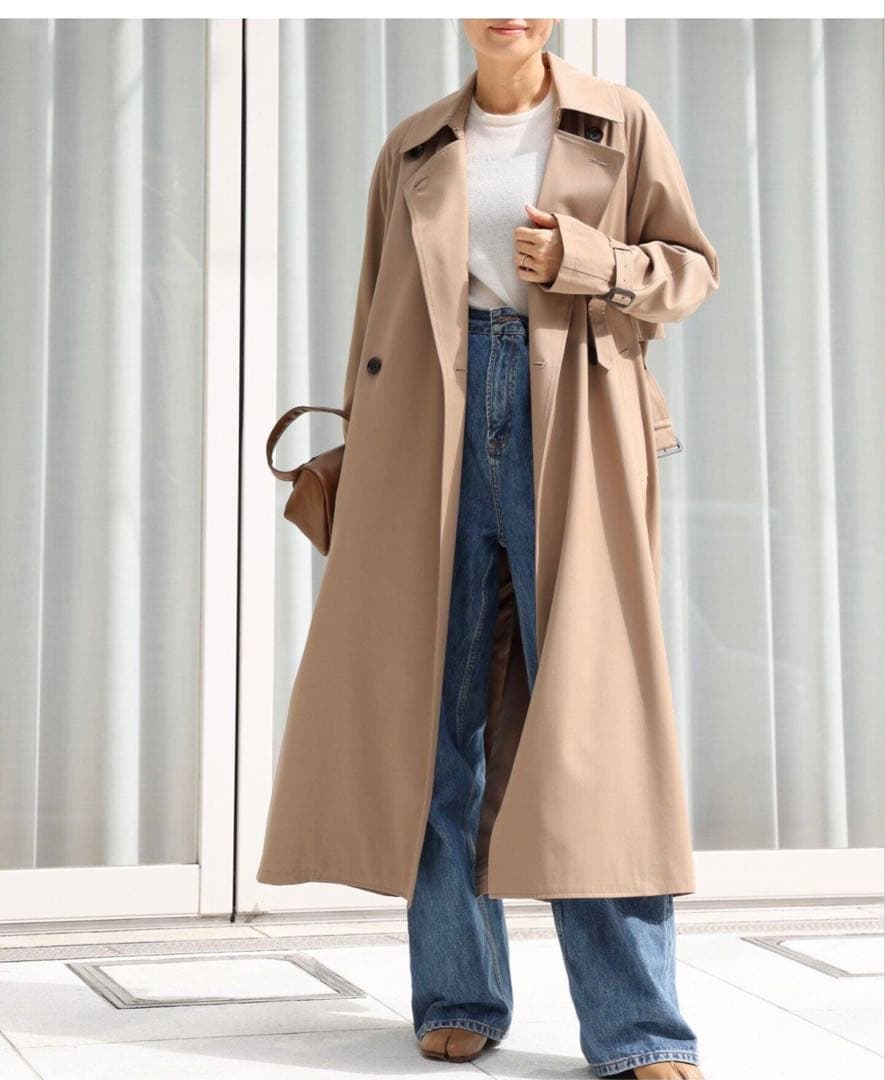 ドゥーズィエムクラス　ウールギャバトレンチコート