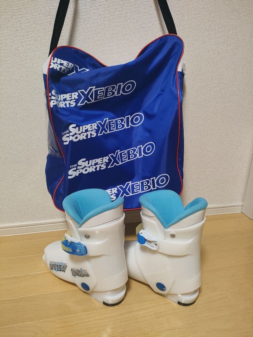 子供用2人分スキーセット、スキーブーツとバッグ計13点セット