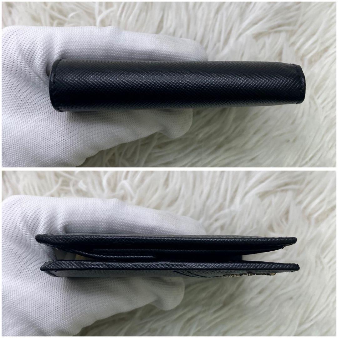 【未使用級】プラダPRADA 二つ折り財布 SAFFIANO L 黒