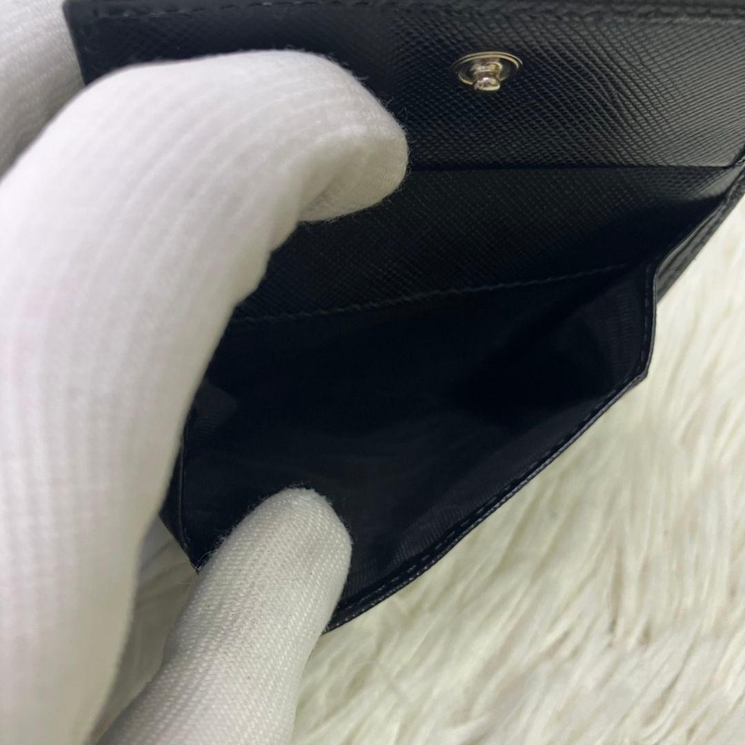 【未使用級】プラダPRADA 二つ折り財布 SAFFIANO L 黒