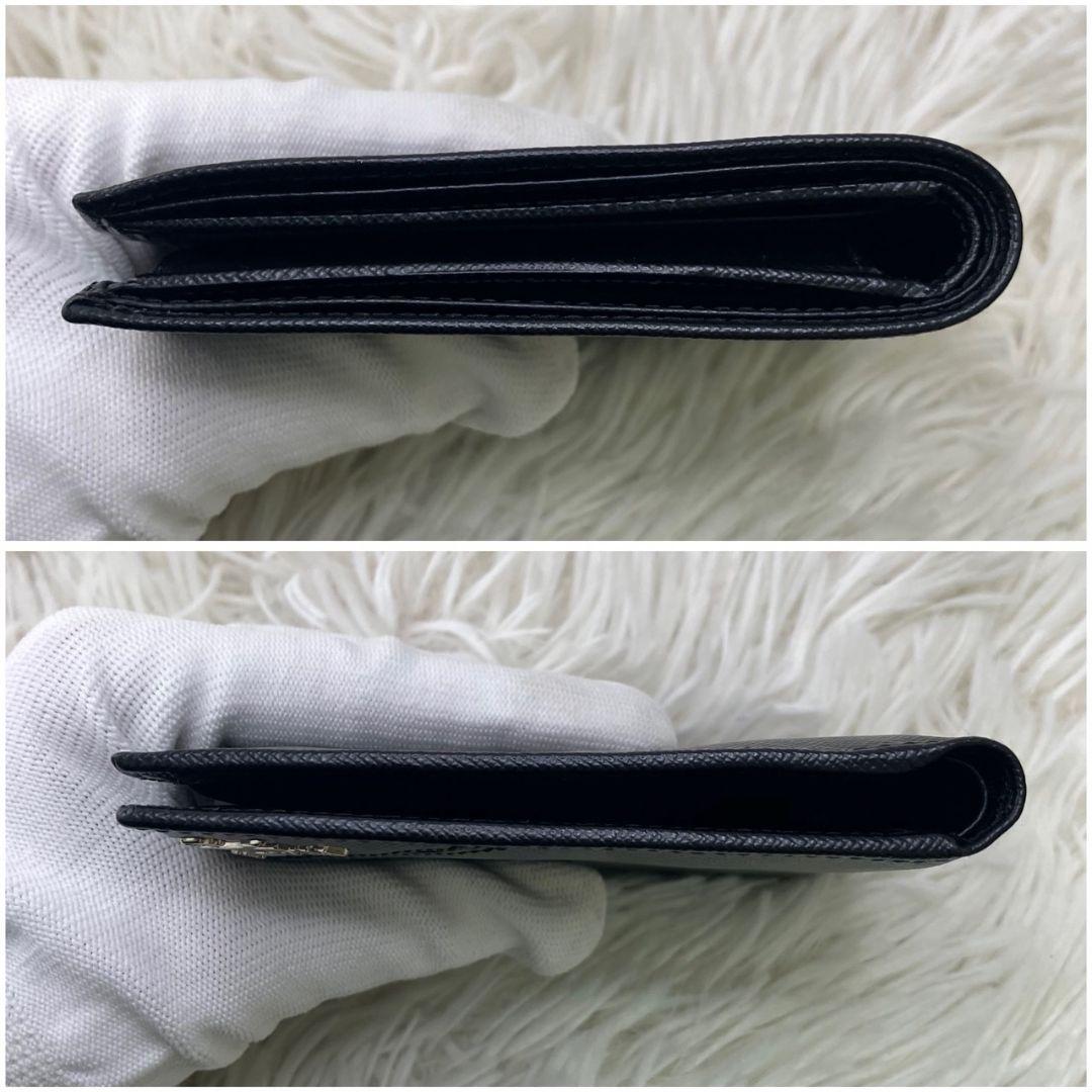 【未使用級】プラダPRADA 二つ折り財布 SAFFIANO L 黒