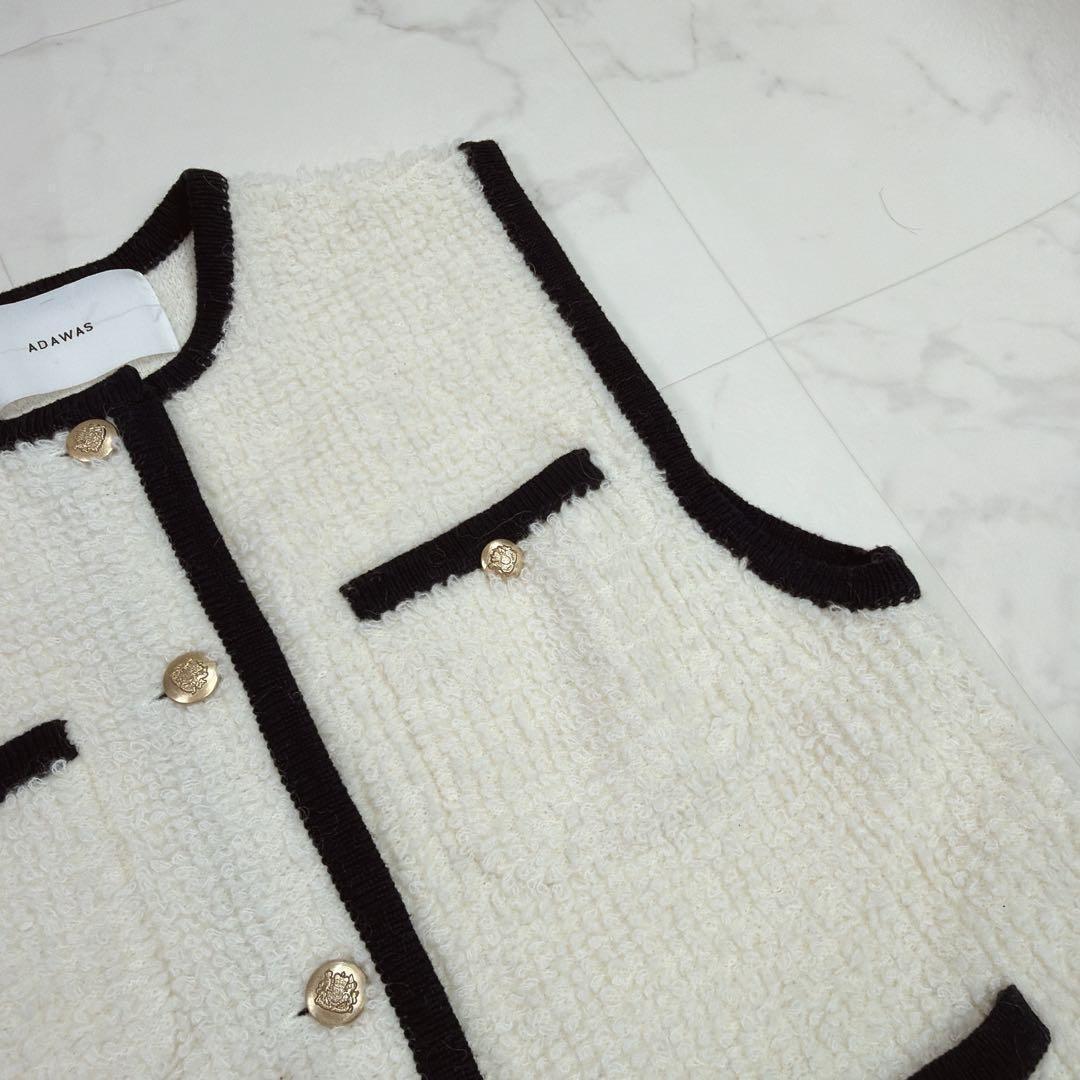 ADAWAS アダワス LOOP KNITTED VEST 別注品 金ボタン