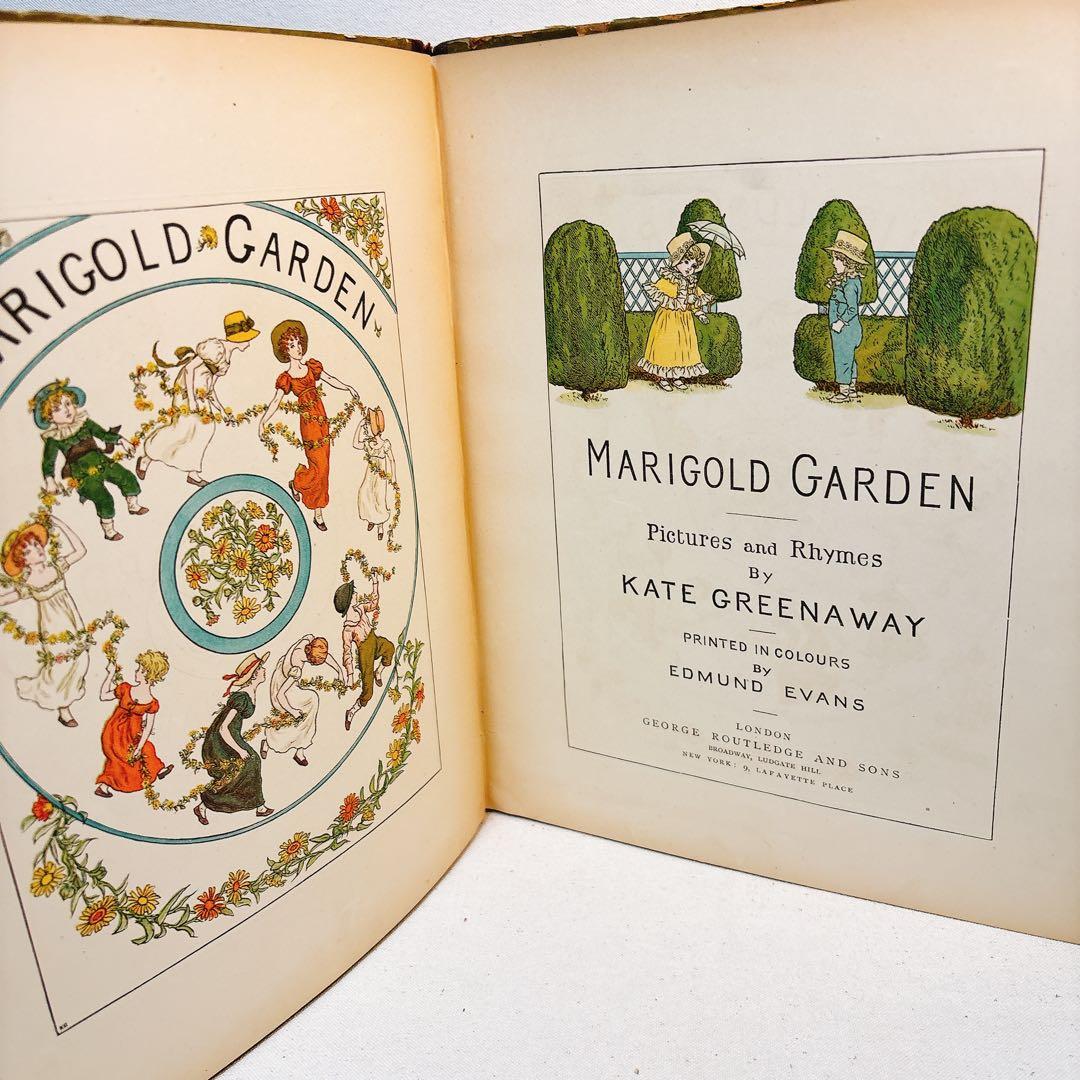 洋書 希少 ケイト グリーナウェイ マリーゴールドガーデン 1885年初版推定