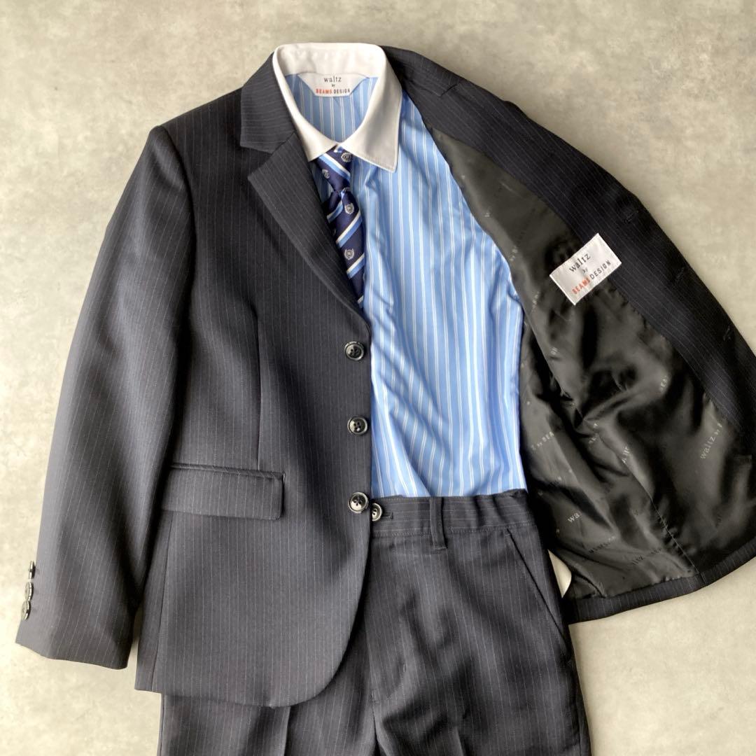 美品✨️ワルツバイビームスデザインスーツ 130 6点セット セットアップ 紺
