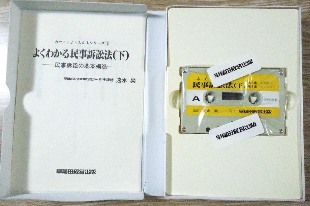 民事訴訟法　よくわかる民事訴訟法(上・下)  速水爽　早稲田司法試験セミナー