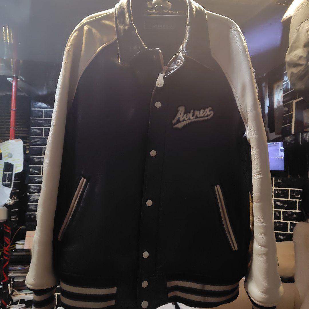 AVIREX スタジャン XL ブラック/アイボリー