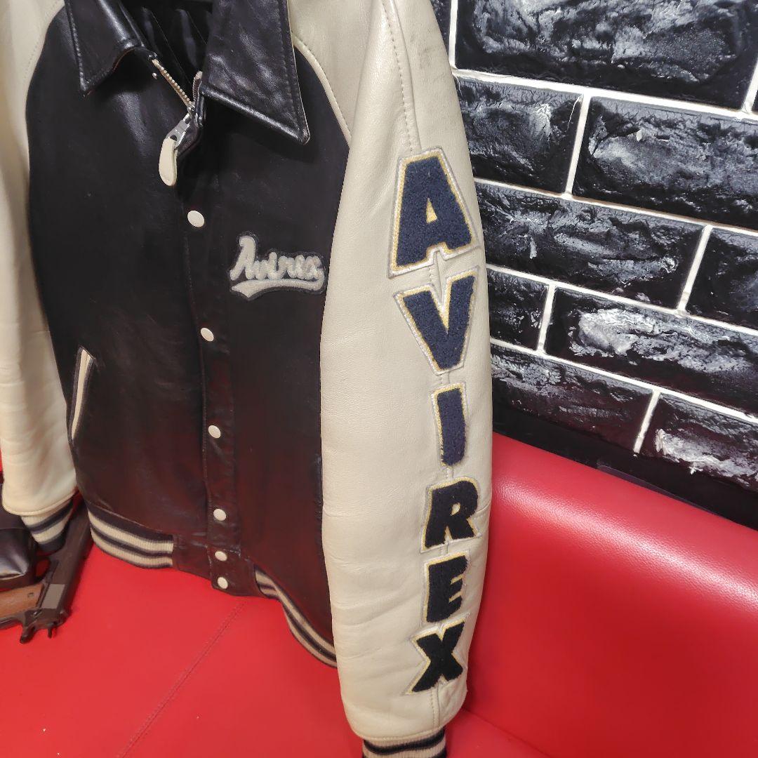 AVIREX スタジャン XL ブラック/アイボリー