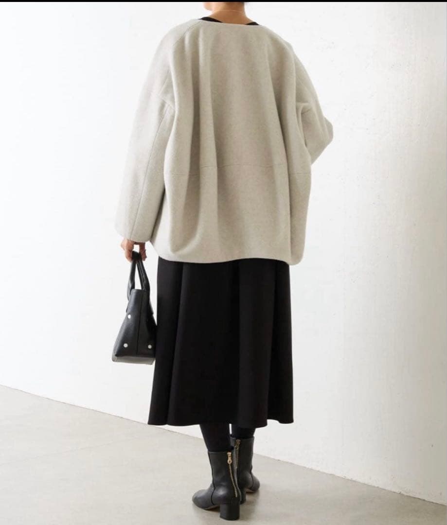 BEARDSLEY ノーカラージャケット グレー