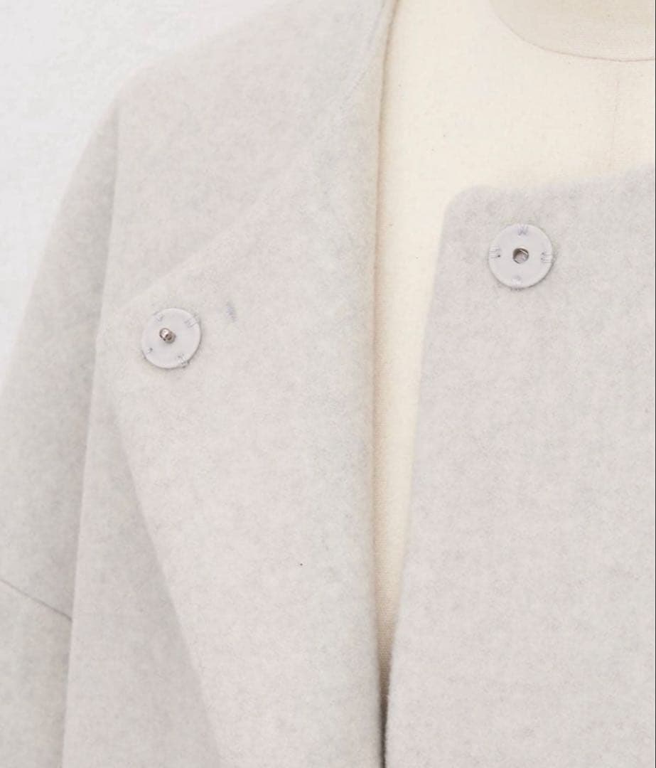 BEARDSLEY ノーカラージャケット グレー