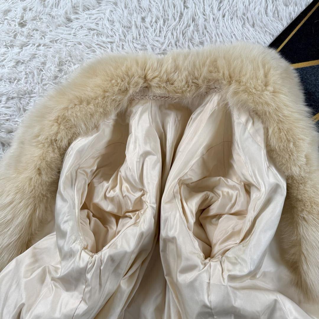 総丈110㎝ サガセレクト パールミンク フォックス コート L相当 AA064