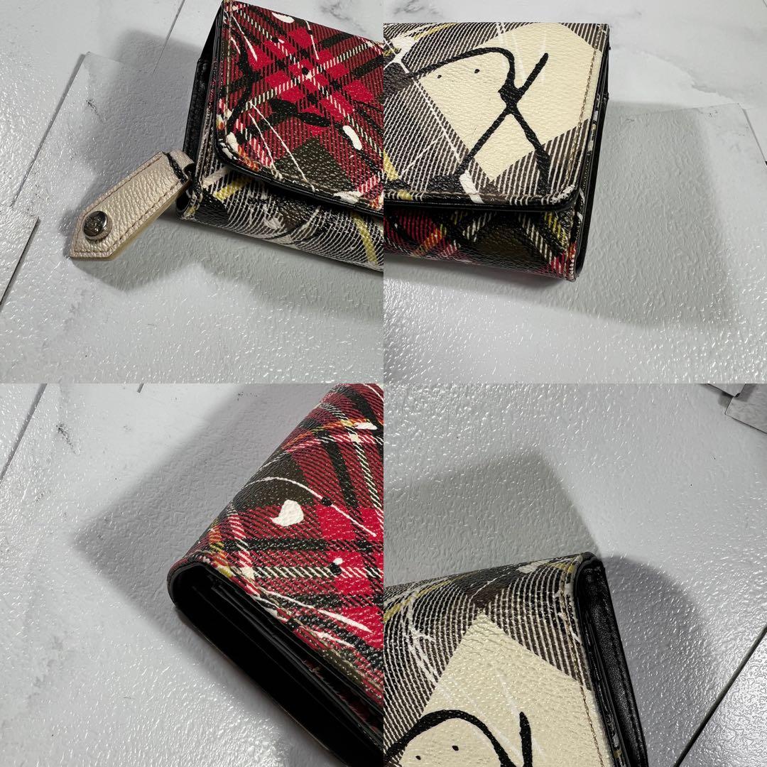 未使用級 Vivienne Westwoodダービーチェック オーブ 長財布