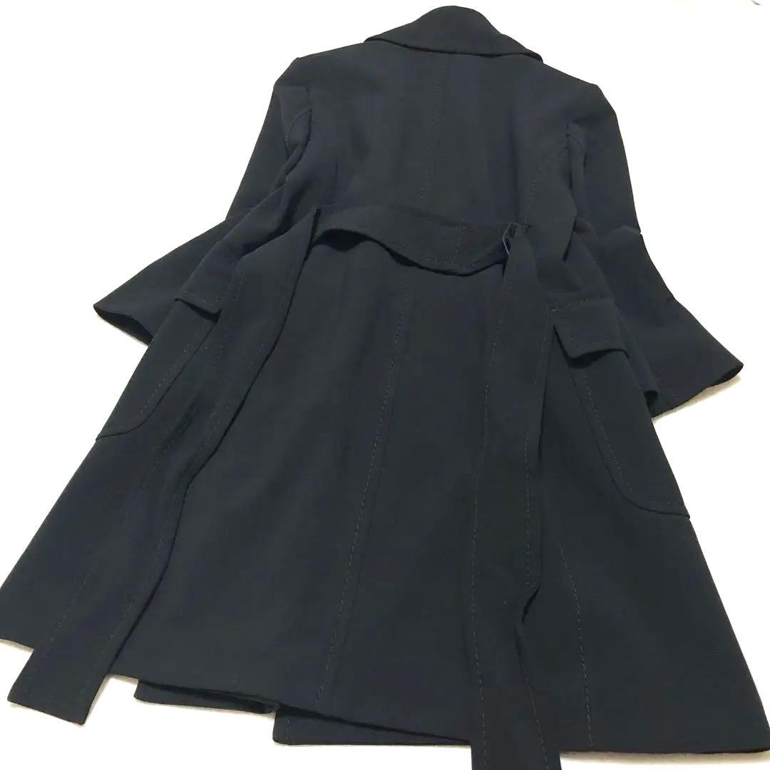 極美品　マックス&コー　ロングコート　ベルテッドコート　黒　42