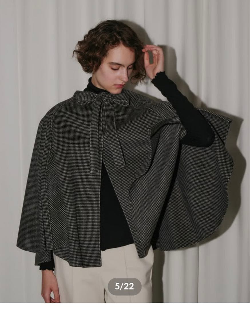 OHGA BOWTIE PONCHO 未使用に近い