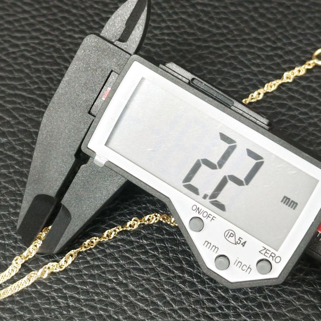 (C013006) K18 YG スクリューチェーン ネックレス ホールマーク