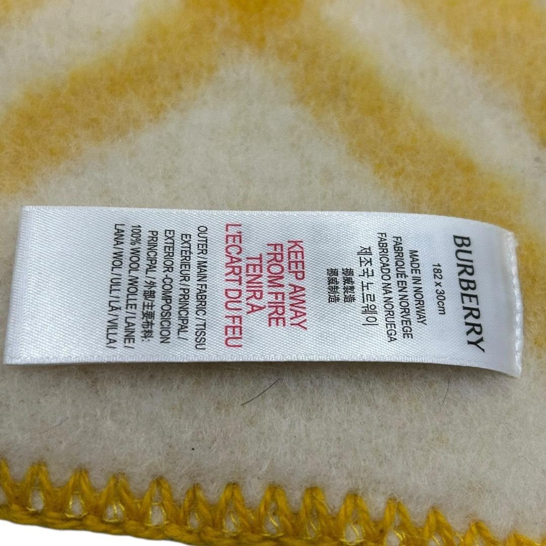 BURBERRY バーバリー 100％ウール スカーフ マフラー チェック