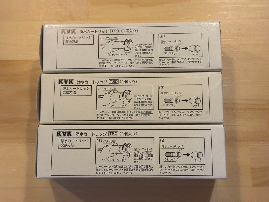【未使用】KVK 浄水カートリッジ T80 (1個入り) 3個セット