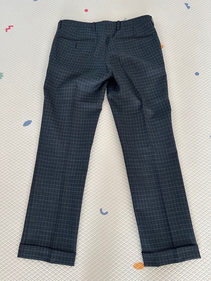 グレー系チェック柄 ビジネススーツ 2つボタン