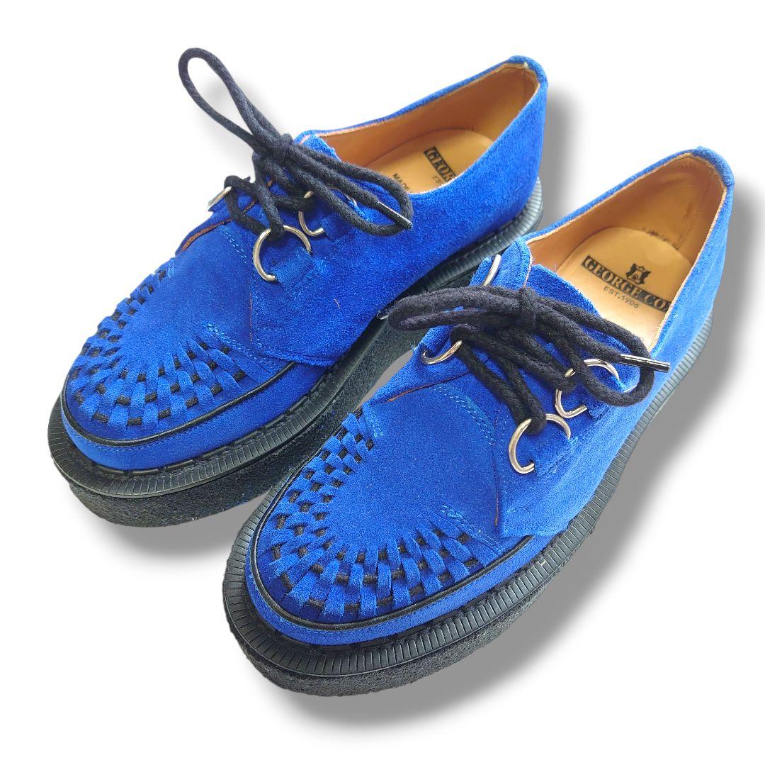 f*e様 ジョージコックス　UK6 ブルー　ラバーソール　状態良