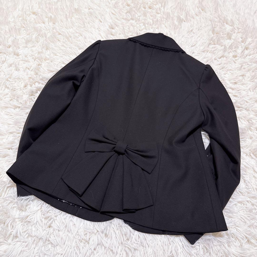 メゾピアノジュニア　後ろリボンジャケット　150cm 黒　極美品　スーツ