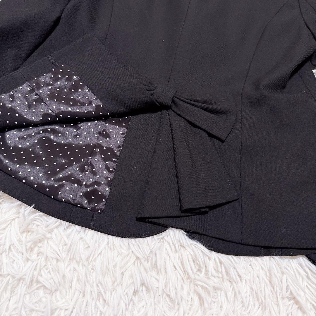 メゾピアノジュニア　後ろリボンジャケット　150cm 黒　極美品　スーツ