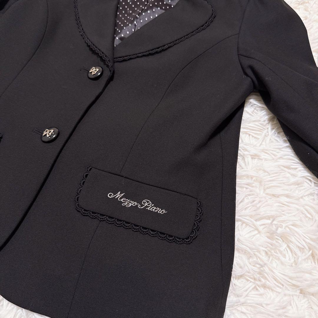 メゾピアノジュニア　後ろリボンジャケット　150cm 黒　極美品　スーツ