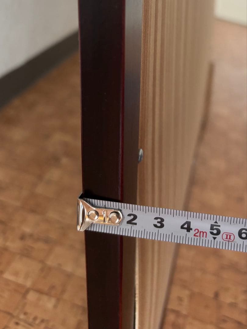 壁掛け鏡 66×1.7×161cm 天然木フレーム　飛散防止仕様　大型鏡