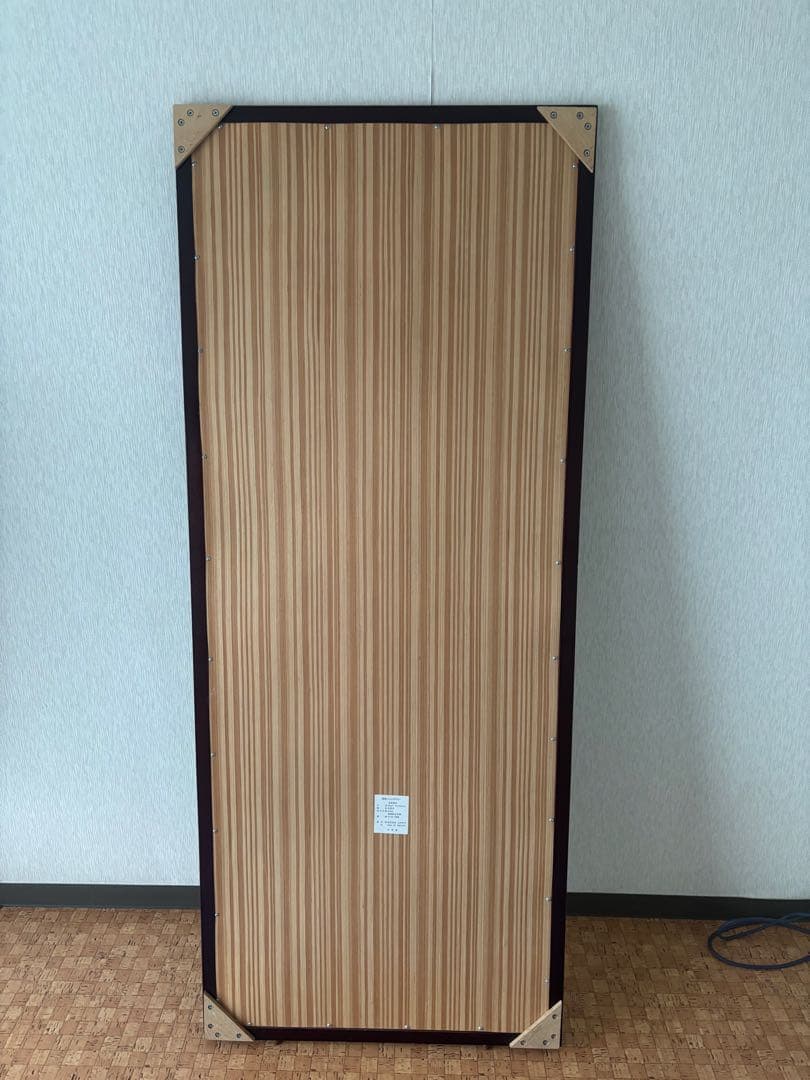 壁掛け鏡 66×1.7×161cm 天然木フレーム　飛散防止仕様　大型鏡