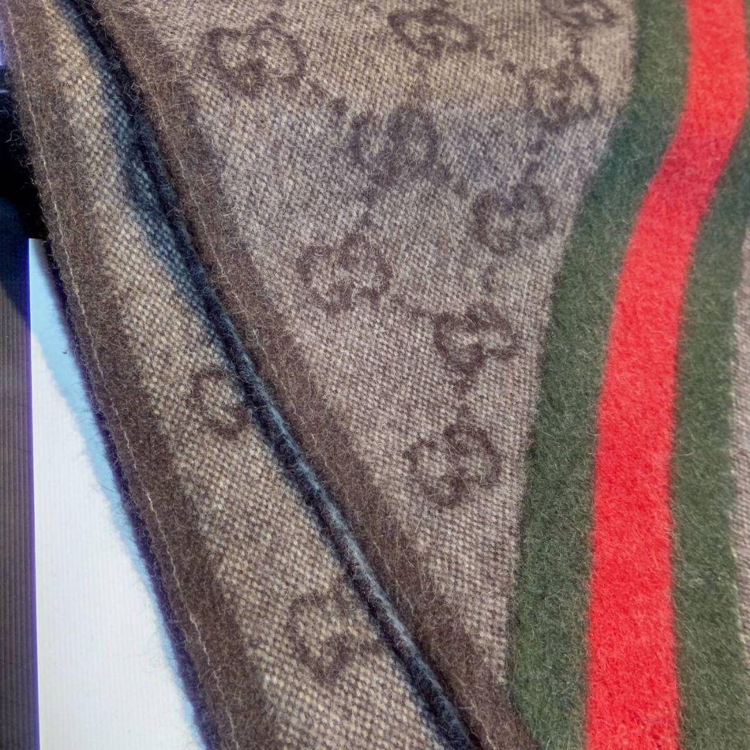 ❤美品箱付き❤GUCCI マフラー ストール ショール スカーフ❤　ブラウン　❤