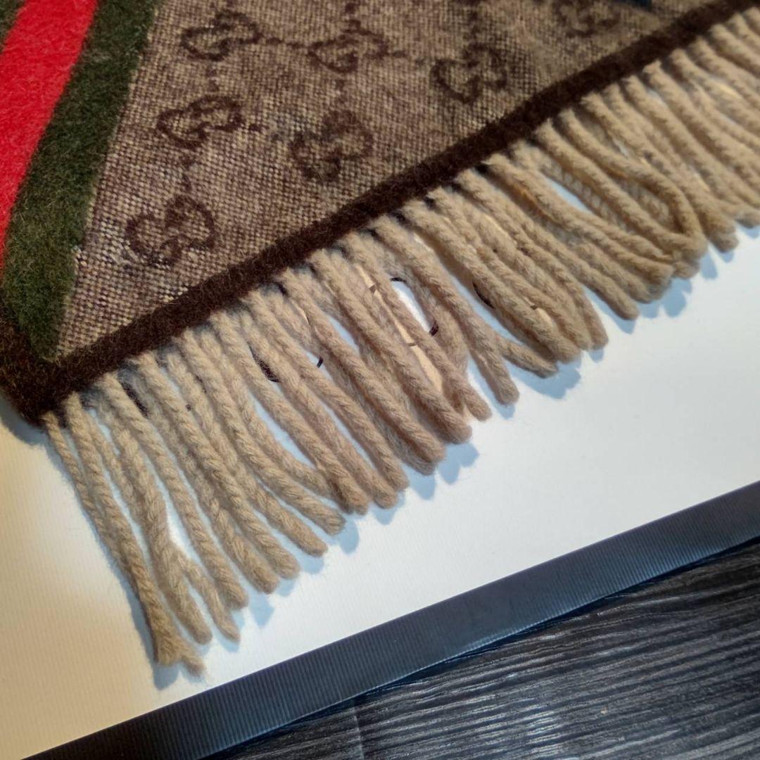 ❤美品箱付き❤GUCCI マフラー ストール ショール スカーフ❤　ブラウン　❤