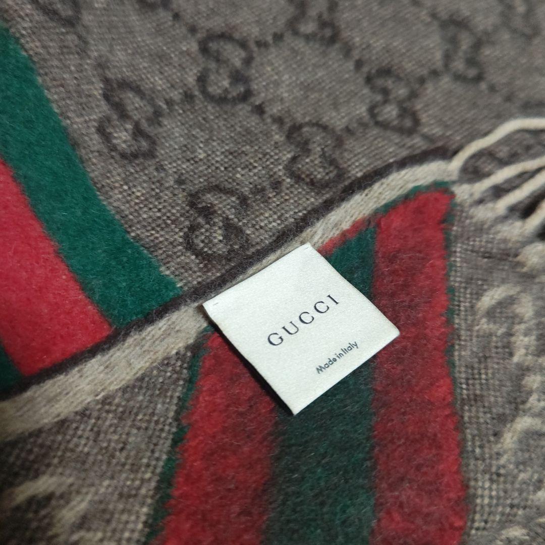 ❤美品箱付き❤GUCCI マフラー ストール ショール スカーフ❤　ブラウン　❤