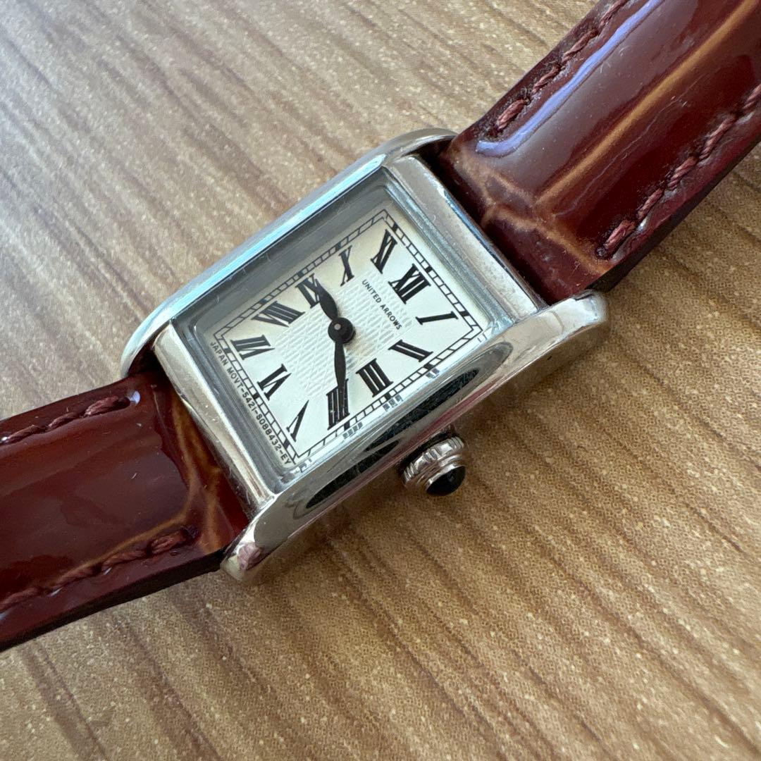 ★UNITED ARROWS★【美品】スクエア腕時計　電池交換済み
