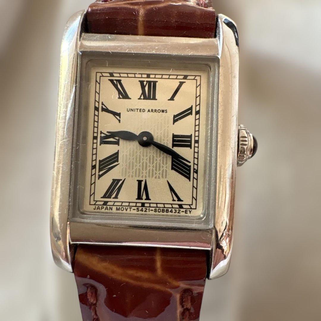 ★UNITED ARROWS★【美品】スクエア腕時計　電池交換済み
